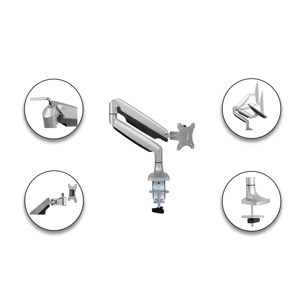 سكيل تيك - SH100 C012 - ذراع شاشة رفيعة بنابض غازي لشاشة واحدة. مناسب للشاشات من ١٣ إلى ٣٢ بوصة سكيل تيك - SH100 C012 - ذراع شاشة رفيعة بنابض غازي لشاشة واحدة. مناسب للشاشات من ١٣ إلى ٣٢ بوصة